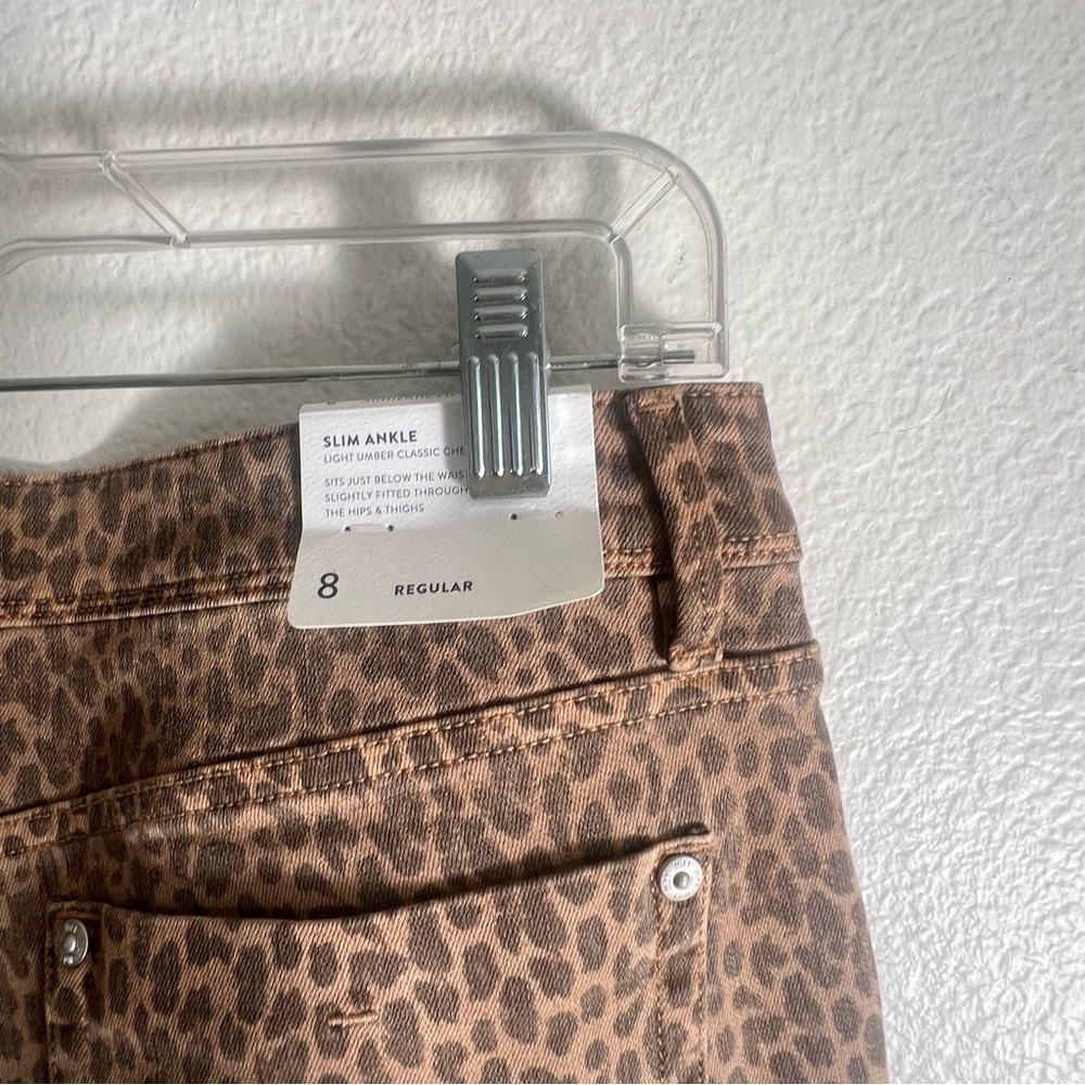 J.Jill Authentic Fit Slim-Leg Jeans Classic Cheetah Print Size 8 NWT - Picture 9 of 16